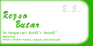 rezso butar business card
